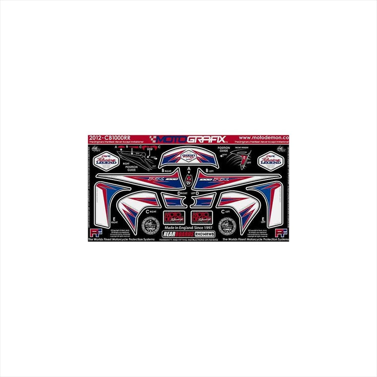 モトグラフィックス｜ボディパッド REAR ｜MT-RH014RWB