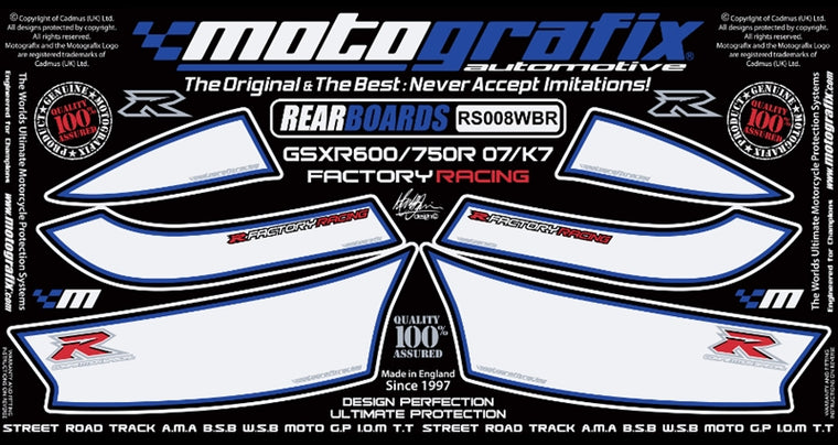 MOTO GRAFIX(モトグラフィックス) | ボディパッド REAR | MT-RS008WBR