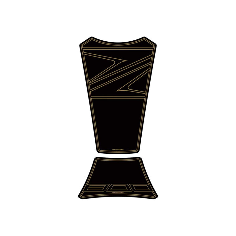 モトグラフィックス｜タンクパッド BLK/GLD ｜MT-TK019KA