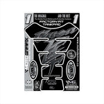 モトグラフィックス｜タンクパッド BLK/SLV ｜MT-TS005KS