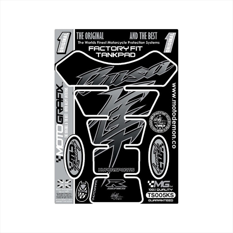 モトグラフィックス｜タンクパッド BLK/SLV ｜MT-TS005KS
