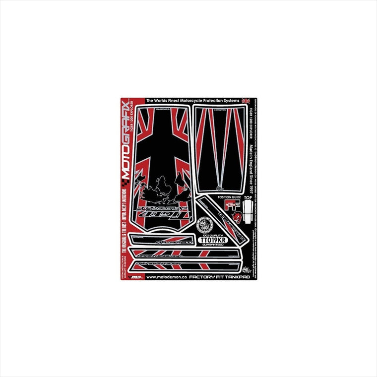 モトグラフィックス｜タンクパッド BLK/RED ｜MT-TT019KR