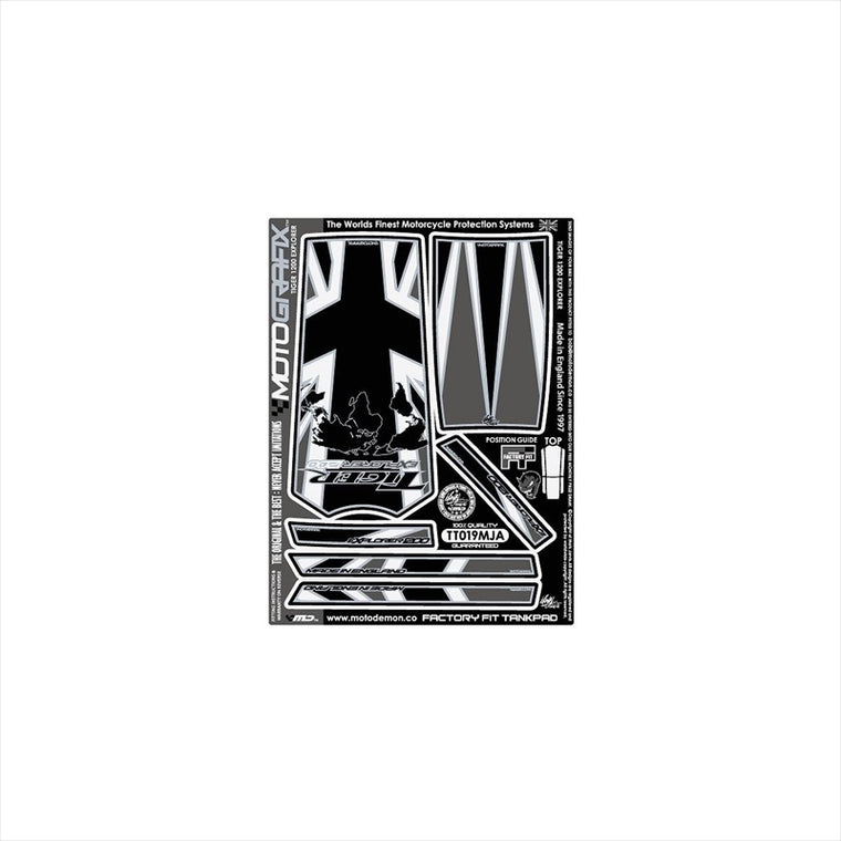 モトグラフィックス｜タンクパッド BLK/WHT ｜MT-TT019MJA