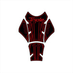 モトグラフィックス｜タンクパッド BLK/RED ｜MT-TT020KR