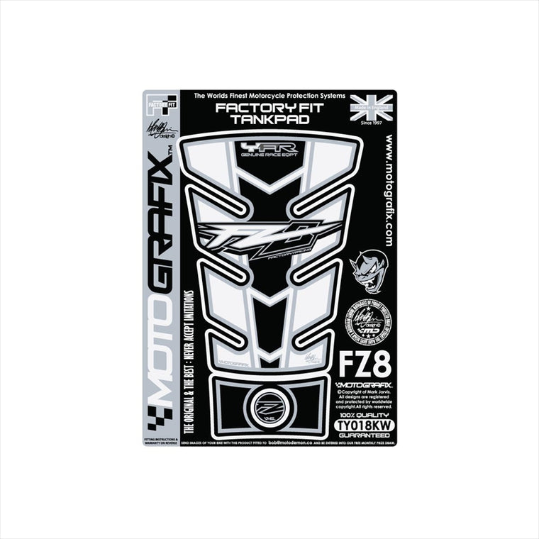 モトグラフィックス｜タンクパッド BLK/WHT ｜MT-TY018KW