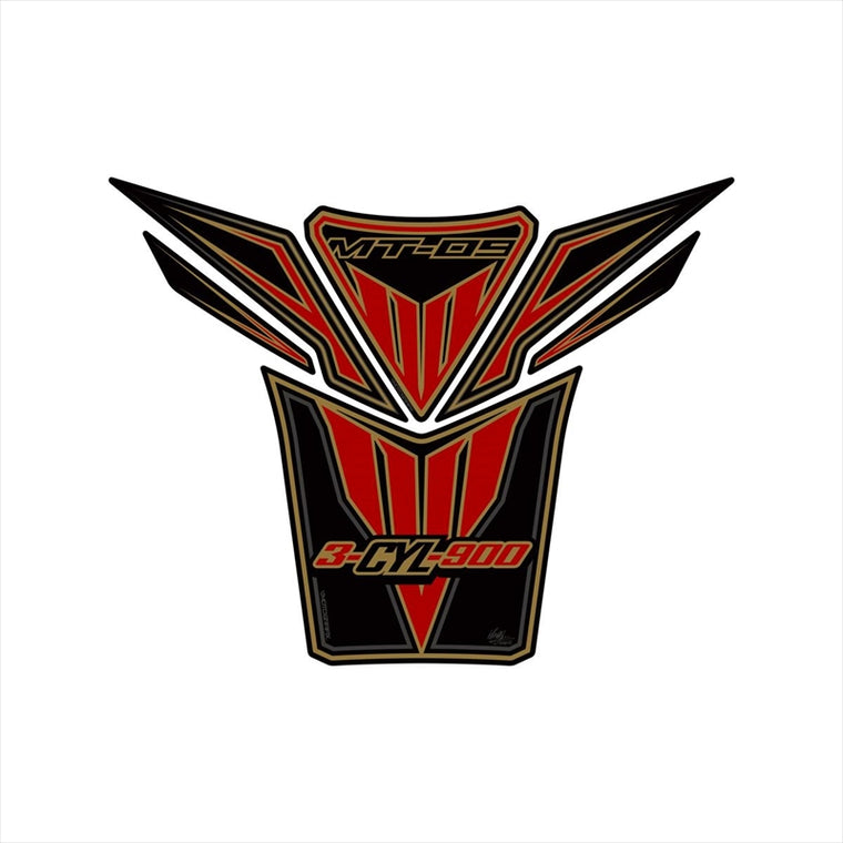 モトグラフィックス｜タンクパッド BLK/RED/GLD ｜MT-TY022KRA