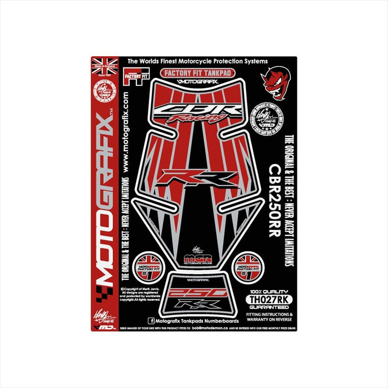 モトグラフィックス｜タンクパッド RED/BLK ｜MT-TH027RK