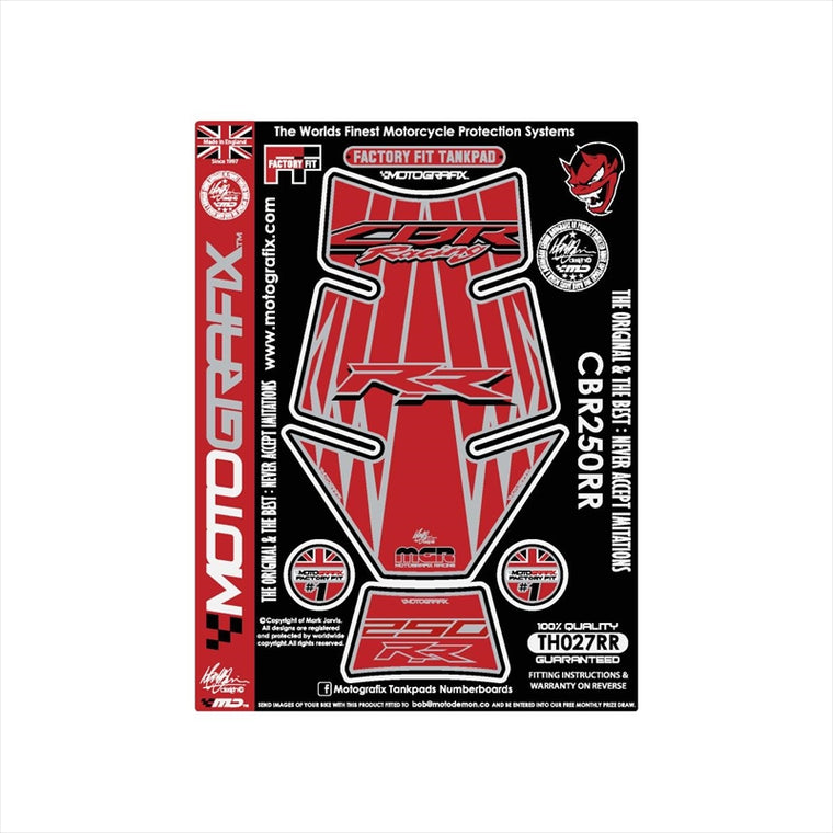 モトグラフィックス｜タンクパッド RED/RED ｜MT-TH027RR
