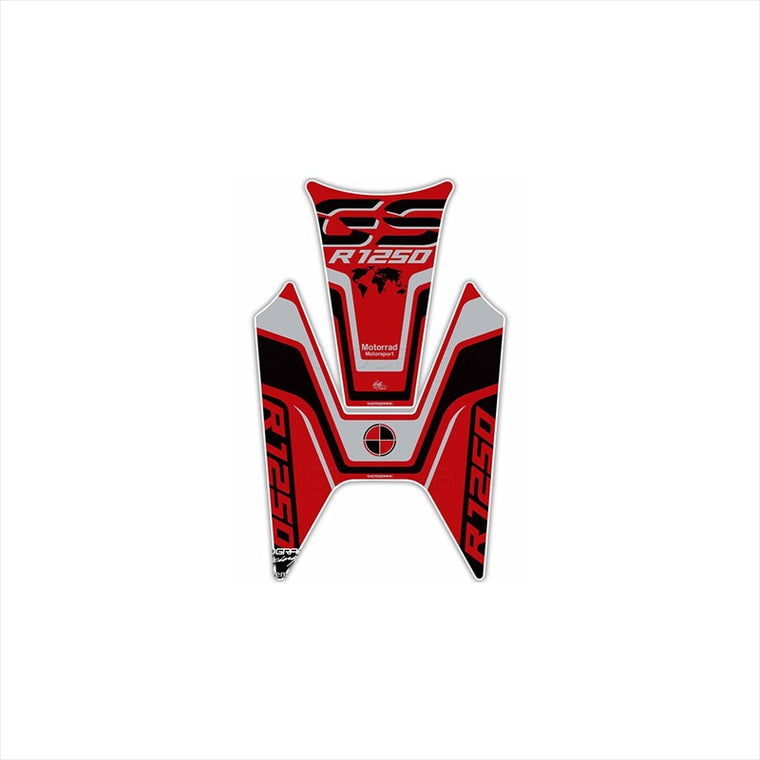 モトグラフィックス｜タンクパッド RED/BLK/SLV ｜MT-TB037RKS