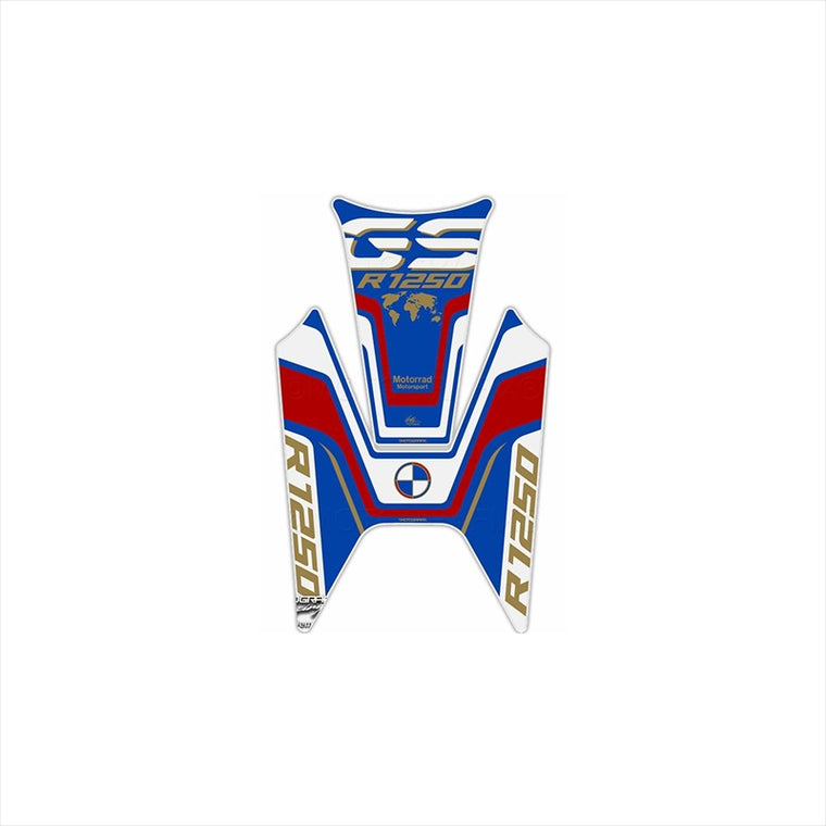 モトグラフィックス｜タンクパッド RED/WHT/BLU/GLD ｜MT-TB037RWBA