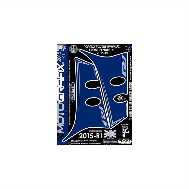 モトグラフィックス｜フロントフェンダーキット BLU/SLV ｜MT-YFF003B