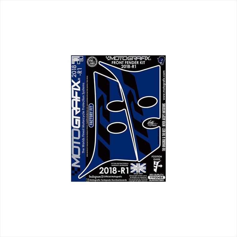 モトグラフィックス｜フロントフェンダーキット BLU/BLK ｜MT-YFF004BK