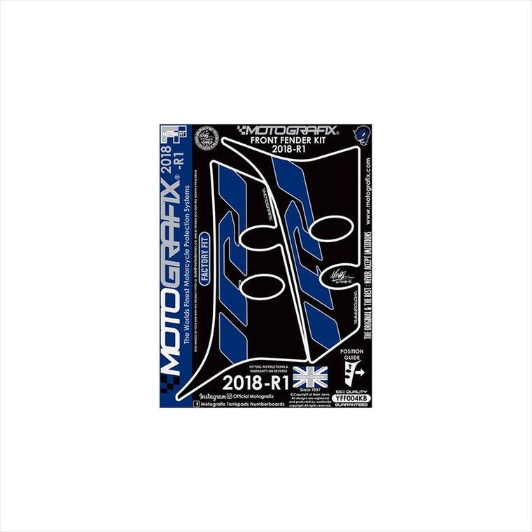 モトグラフィックス｜フロントフェンダーキット BLK/BLU/SLV｜MT-YFF004KB