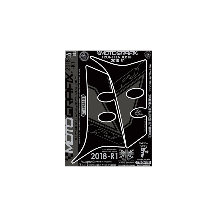 モトグラフィックス｜フロントフェンダーキット BLK/GREY ｜MT-YFF004KE