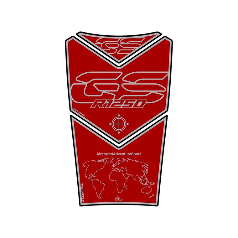 モトグラフィックス｜タンクパッド RED/SILVER ｜MT-TB041RS