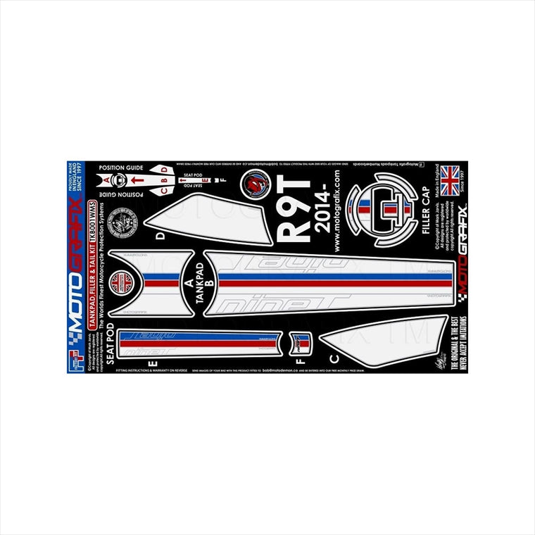 モトグラフィックス｜ボディパッド TANK＆SEAT KIT ｜MT-TKB001WMS