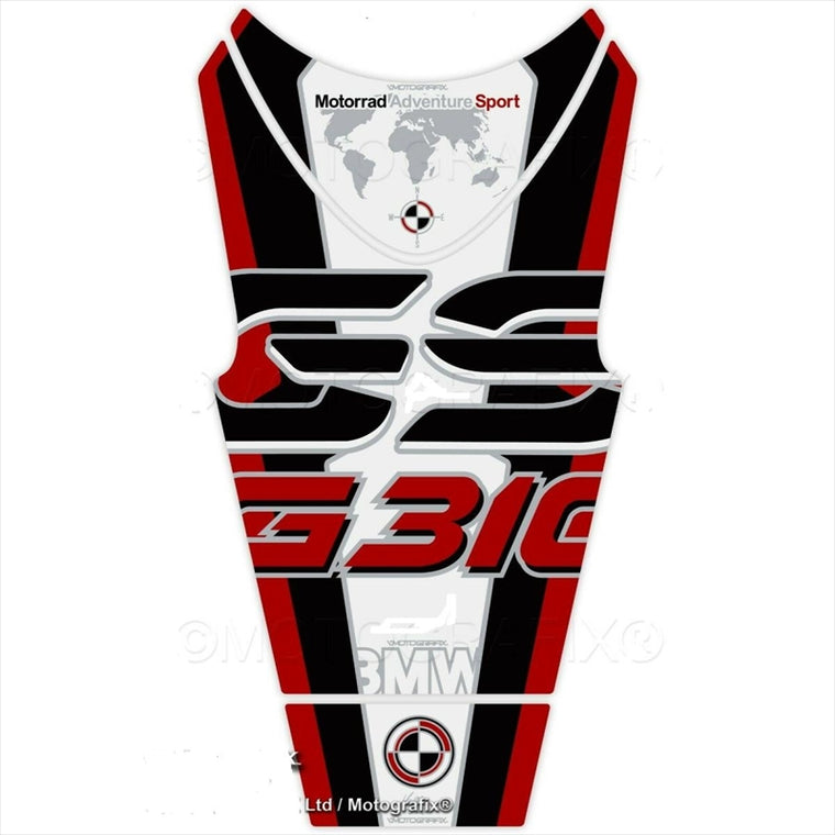 モトグラフィックス｜タンクパッド WHT/BLK/RED ｜MT-TB046KR