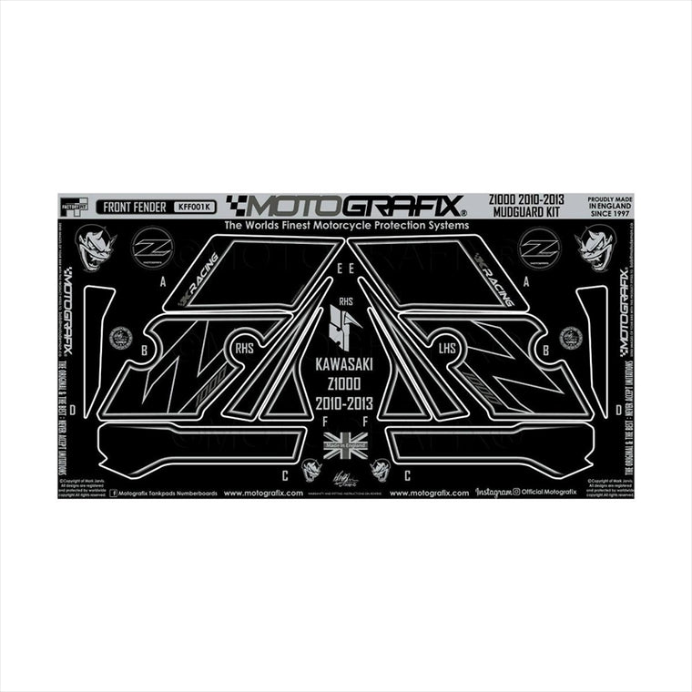 モトグラフィックス｜ボディパッド FRONT FENDER ｜MT-KFF001K