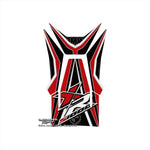 モトグラフィックス｜タンクパッド BLK/GRY/RED ｜MT-TB050KR