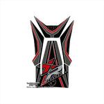 モトグラフィックス｜タンクパッド BLK/RED/GRY ｜MT-TB050RG