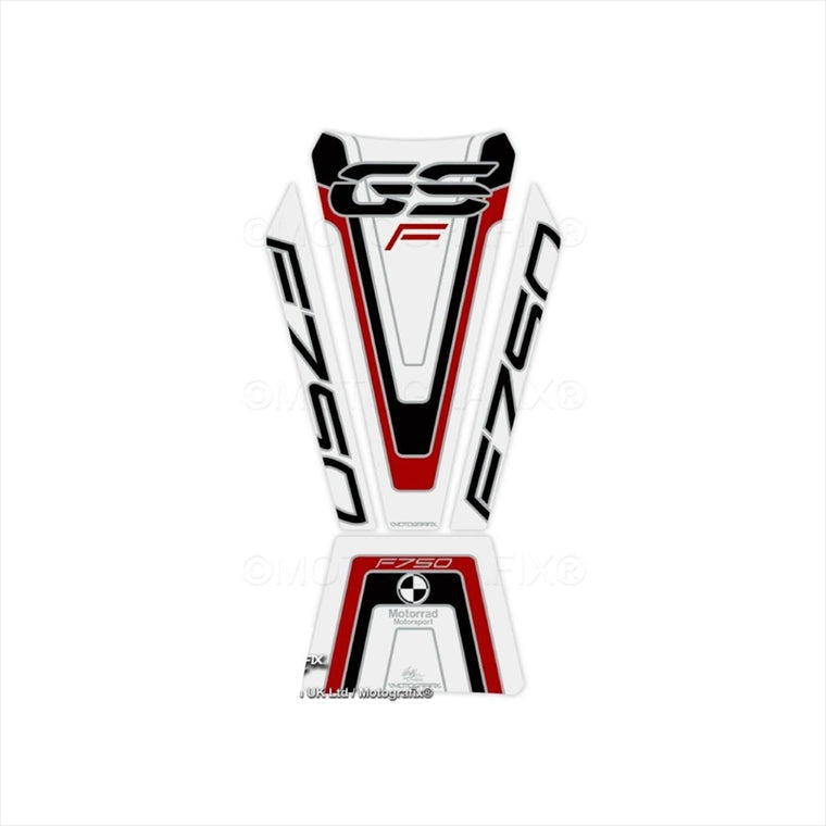 モトグラフィックス｜タンクパッド WHT/BLK/RED ｜MT-TB042WKR