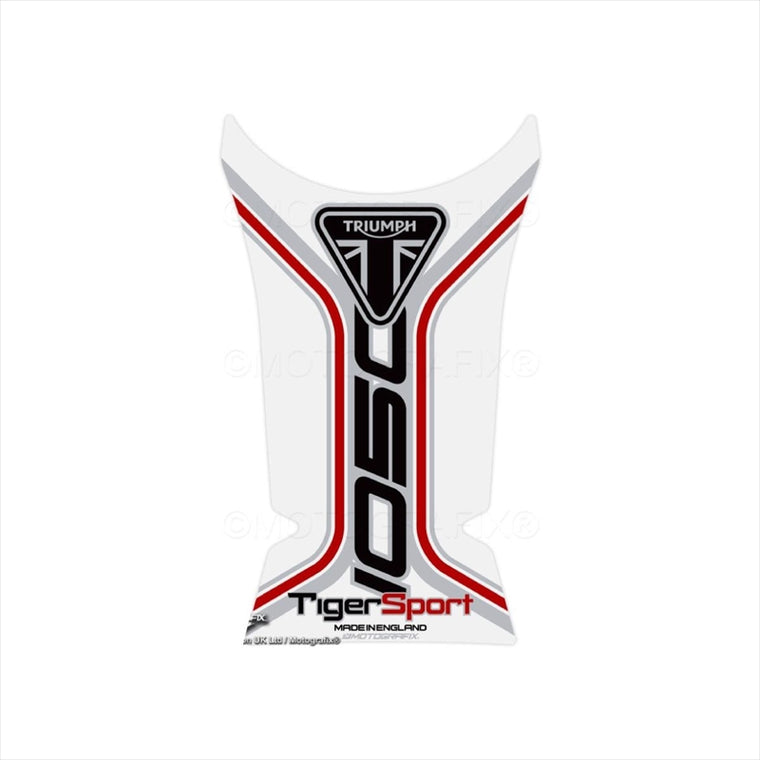 モトグラフィックス｜タンクパッド WHT/BLK/RED ｜MT-TT041WR