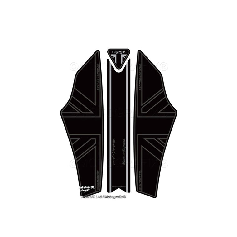 MOTO GRAFIX(モトグラフィックス) | タンクパッド BLK/GRY  | MT-TT046KE | TRIUMPH Scrambler1200 19-21