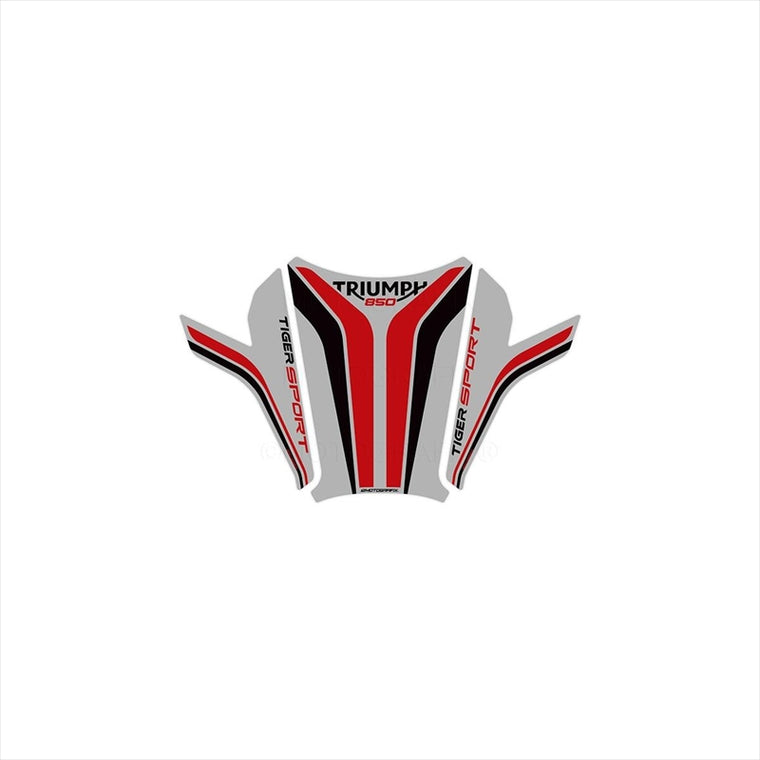 モトグラフィックス｜タンクパッド STEEL/BLK/RED ｜MT-TT047SR