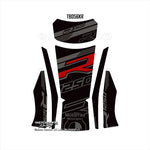 モトグラフィックス｜タンクパッド BLK/GRY/RED ｜MT-TB056KR