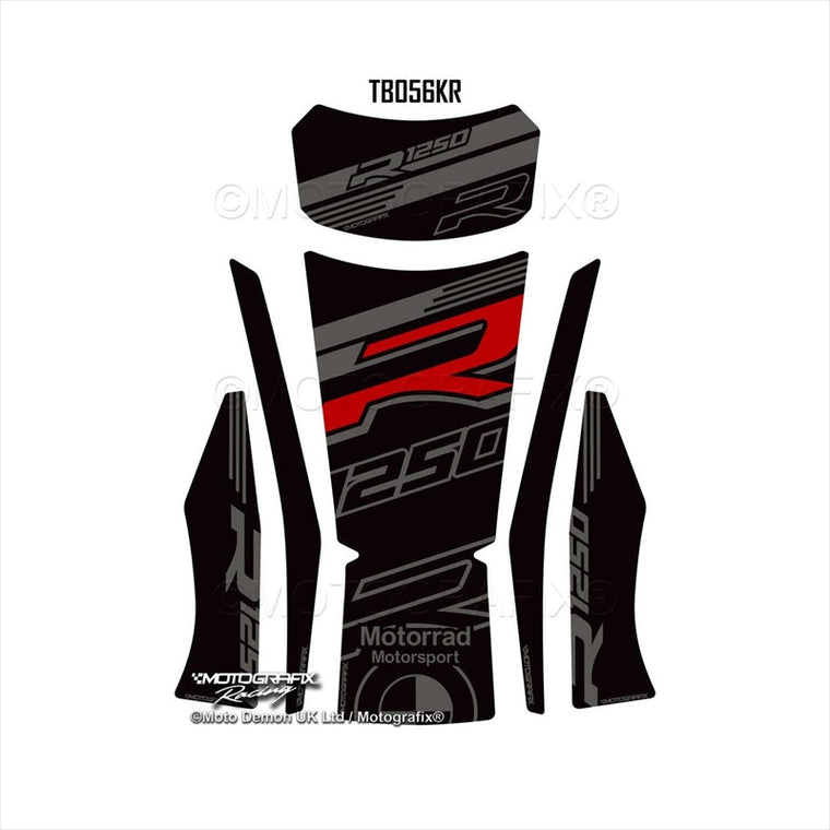 モトグラフィックス｜タンクパッド BLK/GRY/RED ｜MT-TB056KR
