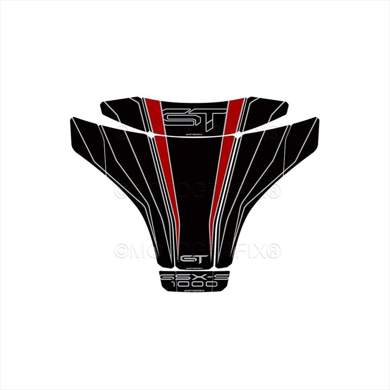 モトグラフィックス｜タンクパッド BLK/RED｜MT-TS039KR