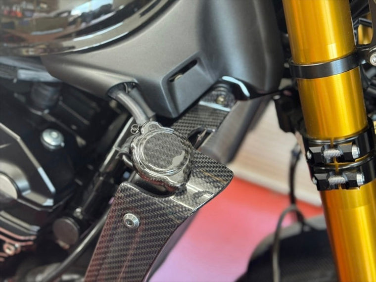 ストライカー｜SADラジエターキャップカバー 綾織ドライカーボン Z900RS 21-｜SAD-CRCC158DC