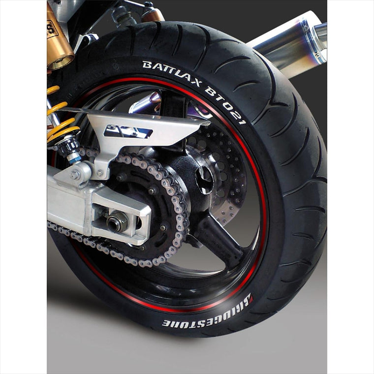 エムディーエフ｜ミラー リムストライプ ミラーレッド 文字なし｜RIM-4M-MR-17&19N