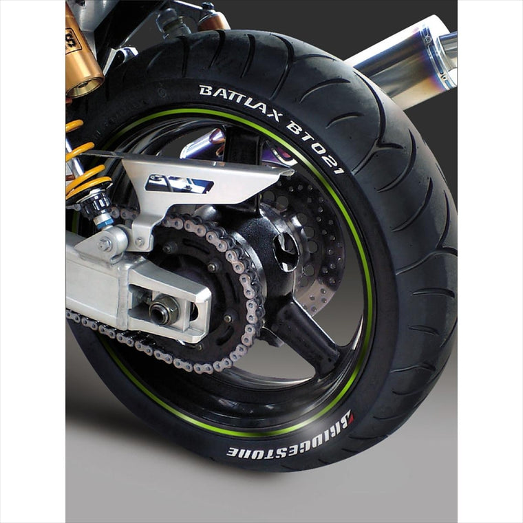 エムディーエフ｜ミラー リムストライプ ミラーグリーン 文字なし｜RIM-4M-MG-16&17N