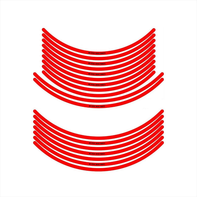 エムディーエフ｜リムストライプ レッド 文字あり｜RIM-10M-RD-16&18