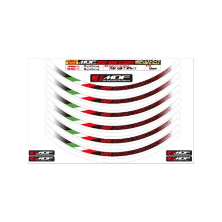 エムディーエフ｜トリコローレ リムストライプ トリコローレ ホワイトタイプ｜RIM-10M-T1WH-16&18