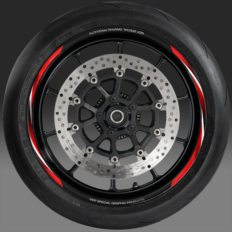 MDF(エムディーエフ)｜スパイラルリムストライプ10M RDタイプ｜RIM-10M-SRRD-22