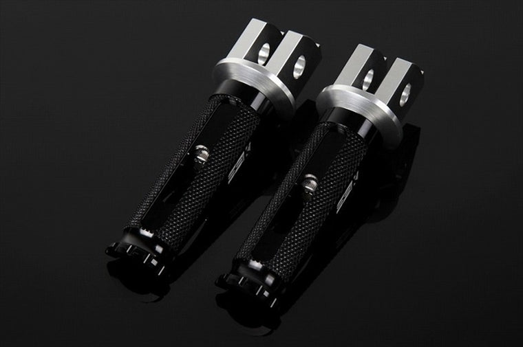 【エスエスケイ スピードラ】アルミ削タンデムステップ レーシング パッセンジャー用/取付部カラー:シルバー/ステップバーカラー:シルバー AFPR103BK