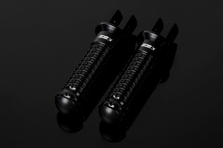 【エスエスケイ スピードラ】アルミ削タンデムステップ スタンダード  パッセンジャー用/取付部カラー:ブラック/ステップバーカラー:ブラック AFPS212BK