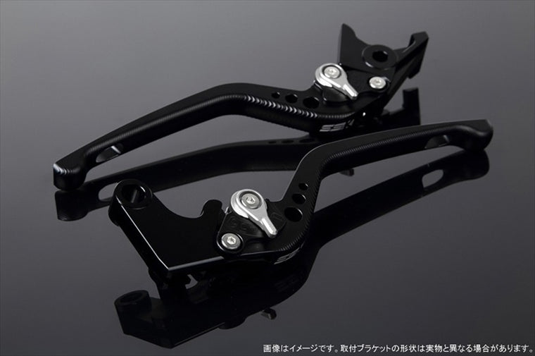 【エスエスケイ スピードラ】アジャストレバー 3D ロング Mブラック/Mシルバー MT-01 04-09 VMAX1700 09-13 LVEM043BK-SR