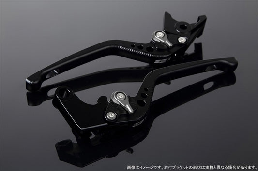 SPEEDRA(エスエスケイ スピードラ)｜アジャストレバー 3D ロング Mブラック/Mチタン GSX250R Vストローム250 RGV250γ VJ23A｜LVEM048BK-TM