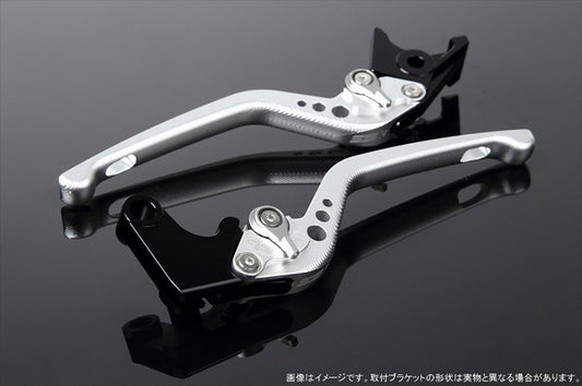 SPEEDRA(エスエスケイ スピードラ)｜アジャストレバー 3D ロング Mシルバー/Mシルバー GSX250R Vストローム250 RGV250γ VJ23A｜LVEM048SR-SR