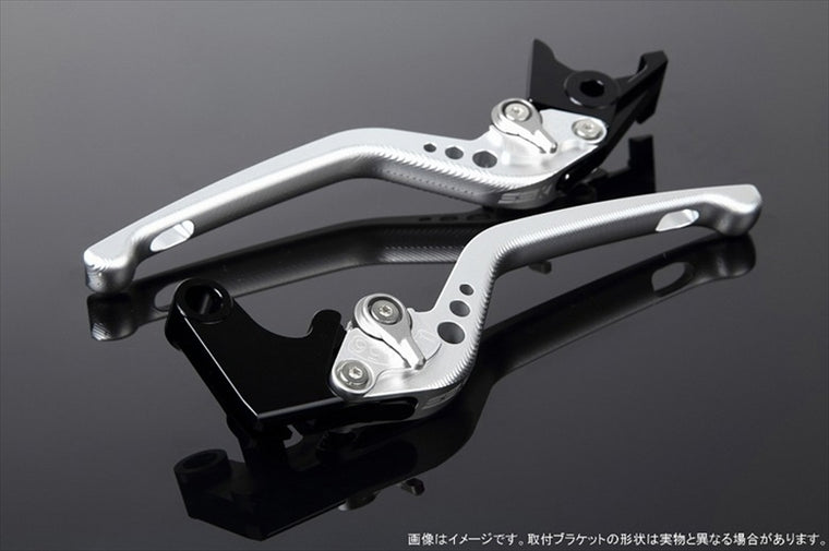 SPEEDRA(エスエスケイ スピードラ)｜アジャストレバー 3D ロング Mシルバー/Mシルバー GSX250R Vストローム250 RGV250γ VJ23A｜LVEM048SR-SR