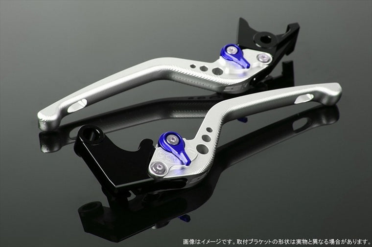 SPEEDRA(エスエスケイ スピードラ)｜アジャストレバー 3D ロング Mシルバー/Mブルー GSX250R Vストローム250 RGV250γ VJ23A｜LVEM048SR-BE