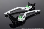 SPEEDRA(エスエスケイ スピードラ)｜アジャストレバー 3D ロング Mシルバー/Mグリーン GSX250R Vストローム250 RGV250γ VJ23A｜LVEM048SR-GN