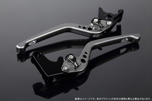 SPEEDRA(エスエスケイ スピードラ)｜アジャストレバー 3D ロング Mチタン/Mブラック GSX250R Vストローム250 RGV250γ VJ23A｜LVEM048TM-BK