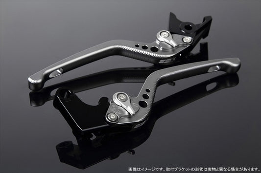 SPEEDRA(エスエスケイ スピードラ)｜アジャストレバー 3D ロング Mチタン/Mシルバー GSX250R Vストローム250 RGV250γ VJ23A｜LVEM048TM-SR