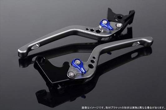 SPEEDRA(エスエスケイ スピードラ)｜アジャストレバー 3D ロング Mチタン/Mブルー GSX250R Vストローム250 RGV250γ VJ23A｜LVEM048TM-BE