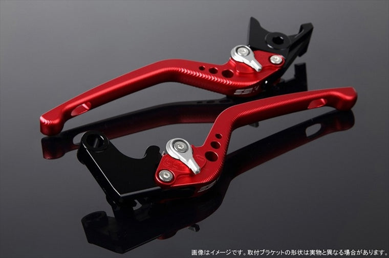 【エスエスケイ スピードラ】アジャストレバー 3D ロング Mレッド/Mシルバー Monster 821/HYPERMOTARD 821 LVEM060RD-SR