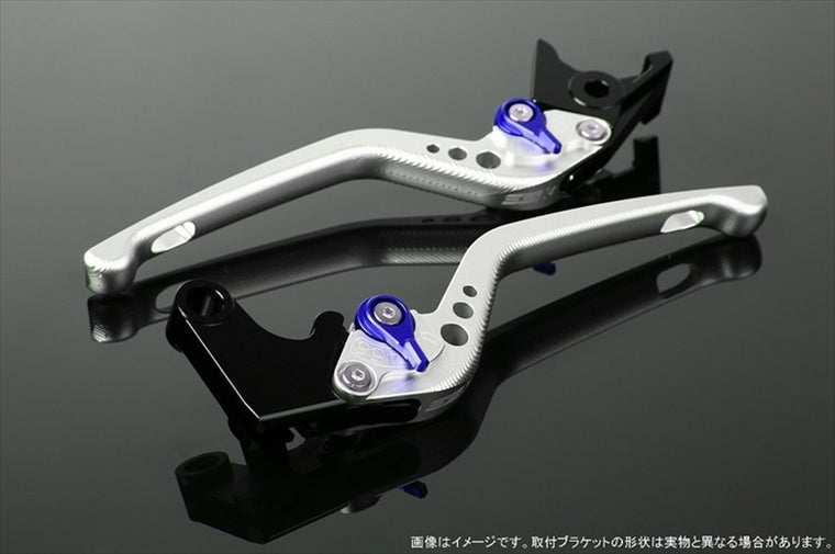 【エスエスケイ スピードラ】アジャストレバー 3D ロング        Mシルバー/Mブルー 125/200/250/390DUKE LVEM075SR-BE